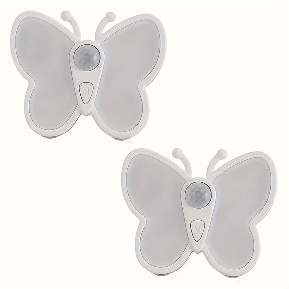 1/2pcs Butterfly Wall Lamp with Motion Sensor, USB Rechargeable Magnetic Night Light for Bedrooms, Hallways, Stairs & Bathrooms