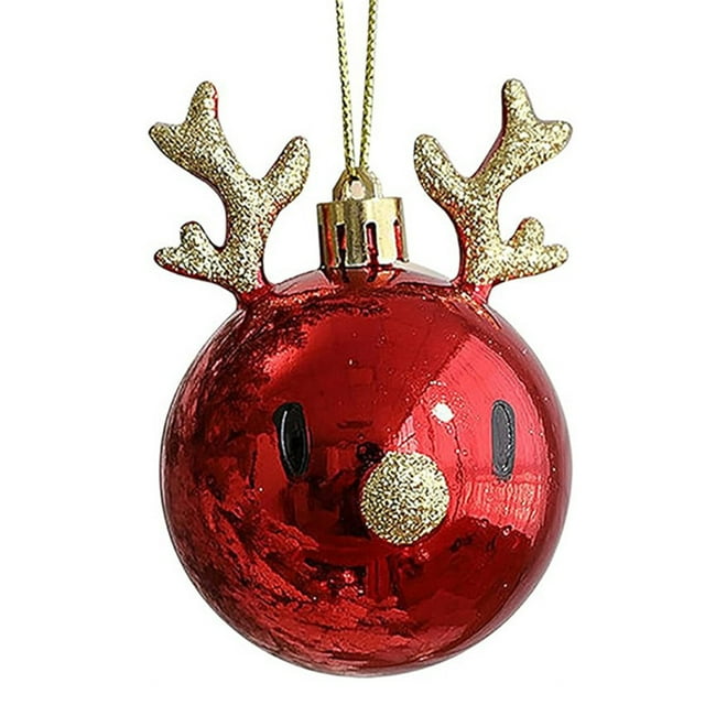 1/2pcs Christmas Tree Ornaments Elk Christmas Balls Ornament Home