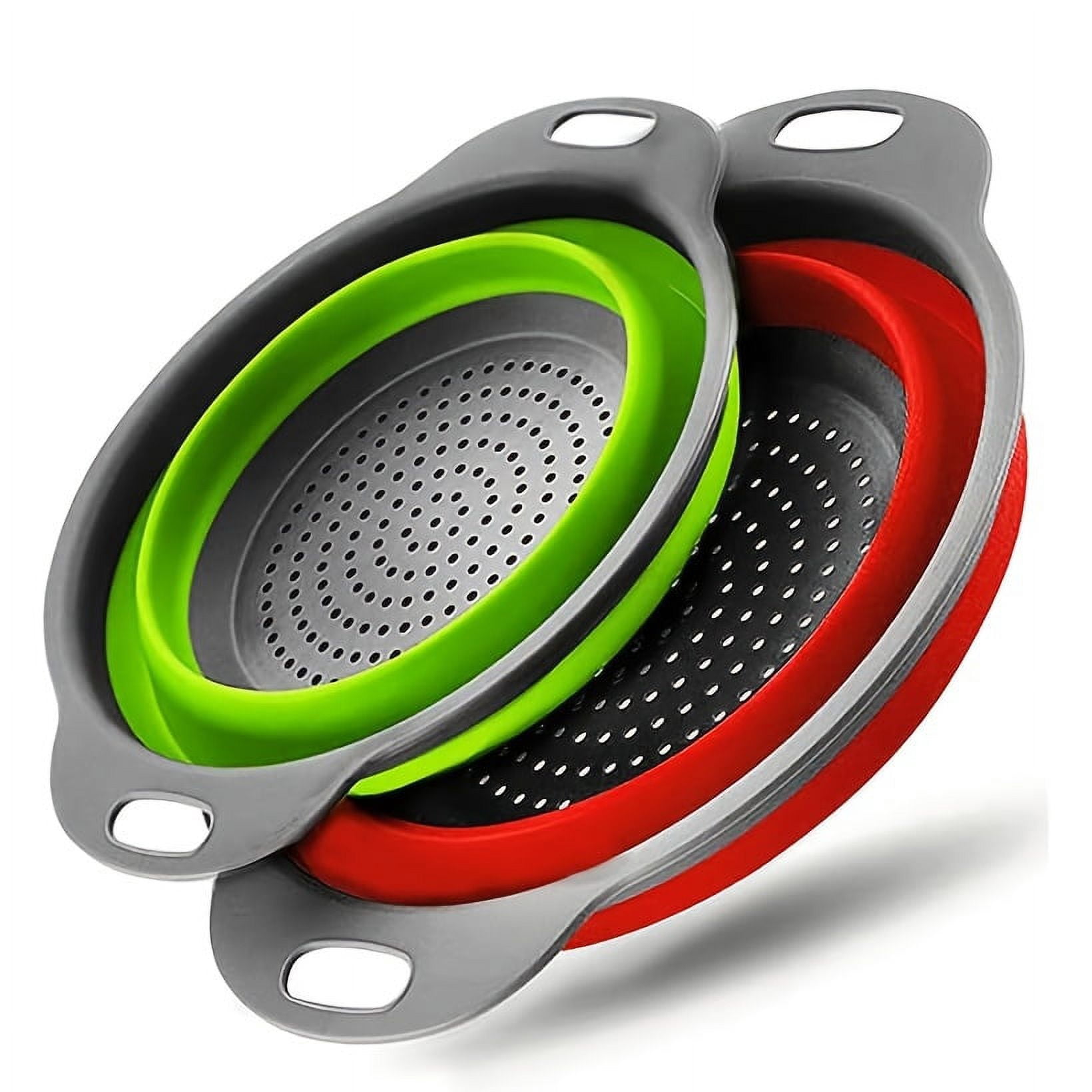1/2pcs Collapsible Colanders Folding Strainers Colander Circular Blue ...