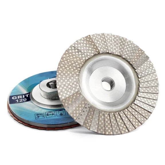1/2pcs Diamond Electroplated Flap Disc Metal Bonded Diamond Flaps Aluminum M14 5/8-11 Thread for Angle Grinder Dry Wet Use