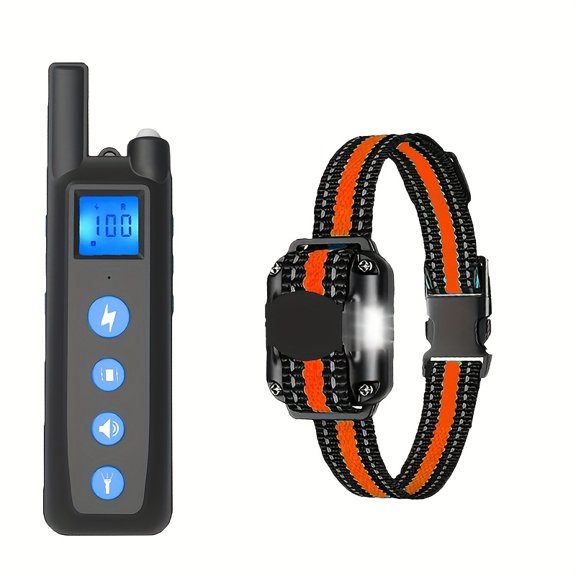 1/2pcs Dog Training Collar w/ Remote, 3000Ft Shock Collar w/ Beep, Vibration, Light | Rechargeable USB Charging for Small to Large Dogs (5-150lbs)