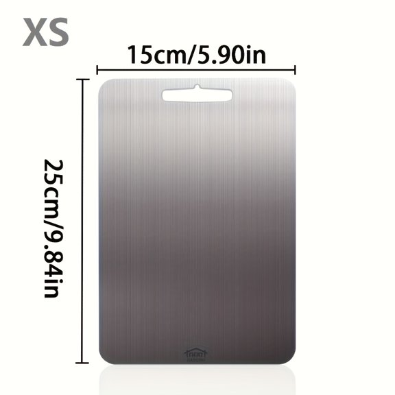 1/2pcs Heavy-Duty Stainless Steel Cutting Board with Non-Slip Surface & Rounded Edges - Double-Sided Chopping Block for Meat Vegetables Fruits