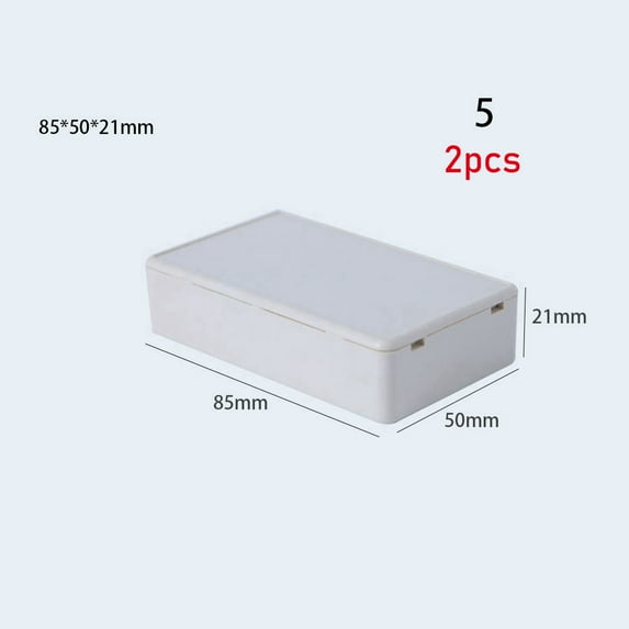 1/2pcs Hot White/Grey High Quality ABS Plastic Enclosure Boxes Waterproof Cover Project Electronic Project Box Instrument Case 2PCS STYLE 5
