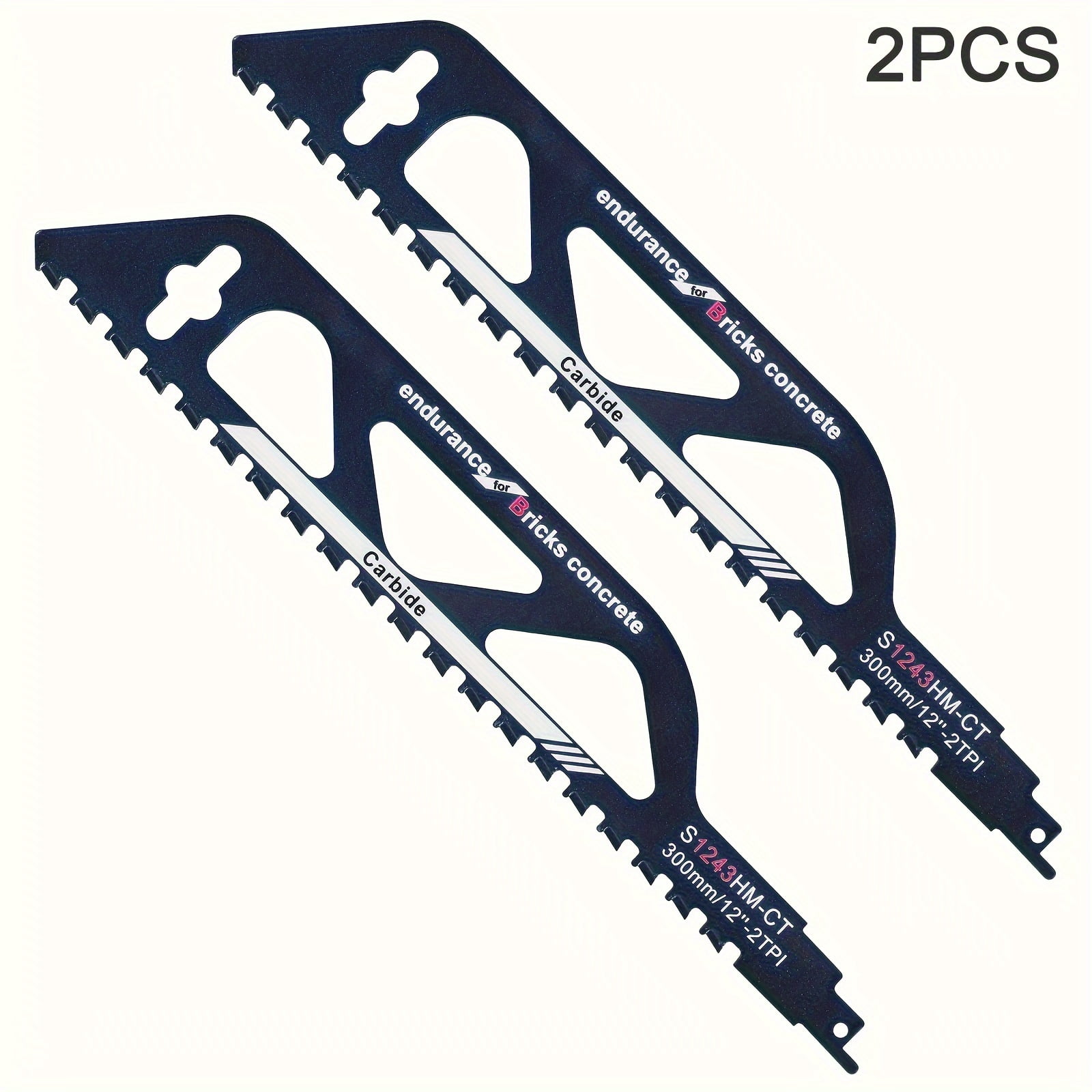 1/2pcs Reciprocating Saw Blade 12/18Inch Universal Cutting Recip Sabre Saw Blade Alloy Steel Brick Concrete Cutting Saw Blade Masonry Cutting