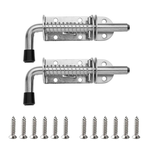 1/2pcs Spring Loaded Latches Pins Heavy Duty Sliding Door Stainless Steel Spring Bolt Latches Hardware Latches