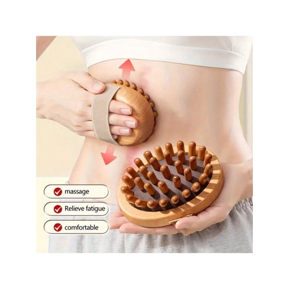 1 2pcs Wooden Massage Brush Pad Style Brush Tool For Body Massage And Therapy Relieves Fatigue Soreness Skin Laxity Reduces Fat Accumulation Promotes