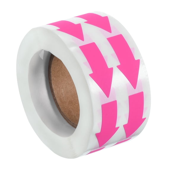 Uxcell Arrow Sticker Adhesive Color Coding Decal for Gas Flow Direction Marking Bright Pink