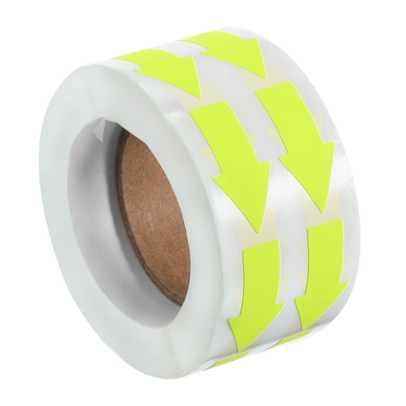 Uxcell Arrow Sticker Adhesive Color Coding Decal for Gas Flow Direction Marking Bright Yellow