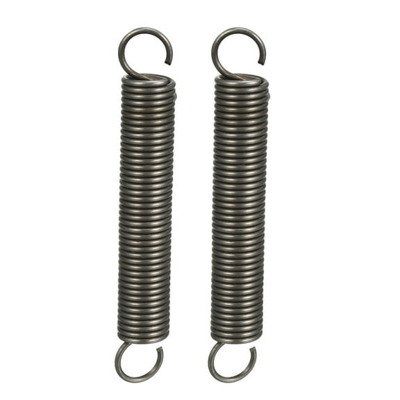 1.2x10x70mm Spring Steel Small Dual Hook Tension Spring, 2pcs