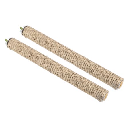 1.2x12.6" Wood Bird Perch Paw Grinding Stick Stand Parrot LoveBird Parakeet Cockatiel, 2 Set