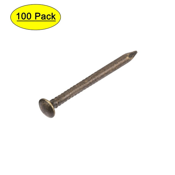 1.2x15mm Small Tiny Nails Brass Bronze Tone 100 Pack