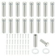 thumbnail image 1 of 1/2x2" Standoff Screws, 16 Pack Stainless Steel Stand Off Wall Mounts Wall Sign Mounting Hardware Advertising Standoff Nail for Hanging Acrylic Signs Picture Frame, Silver, 1 of 6