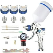 1.3/1.5/1.8mm HVLP Spray Gun with 600 ml Plastic Cup - Professional Grade Paint Sprayer for House Painting, Car, Furniture, Varnish and Top Coat