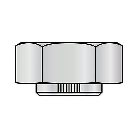 1 3/4-12 Stover Alternative Hex Collar Lock Nut Grade C Cad And Wax (Pack Qty 5) BC-176NO