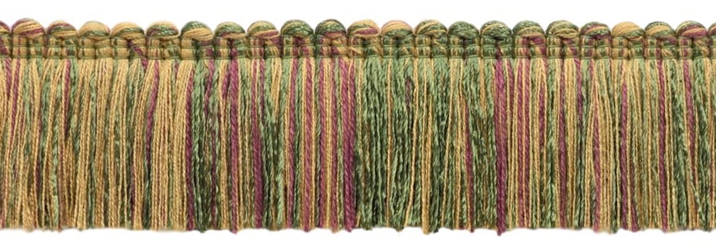 DÉCOPRO Duke Collection Brush Fringe Trim - 2 Inch Light Brown Hazelwood Decor