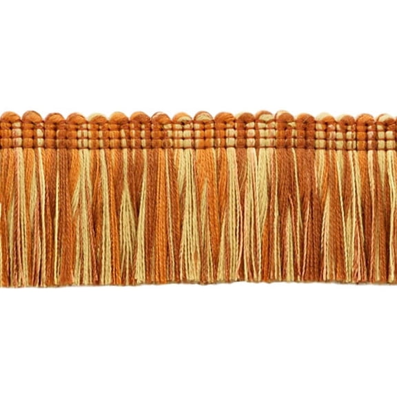 1 3/4" (4cm) Long Noblesse Collection Beautiful Brush Fringe Trim # 0175HB,, Golden Orange #08H (Rust Orange, Bright Orange, Light Gold) 5 Yards (15 ft/4.5m)