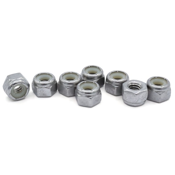 1 3/4-5 NU Nylon Insert Locknuts / Heavy Hex / Steel / Zinc - 15 Piece Carton