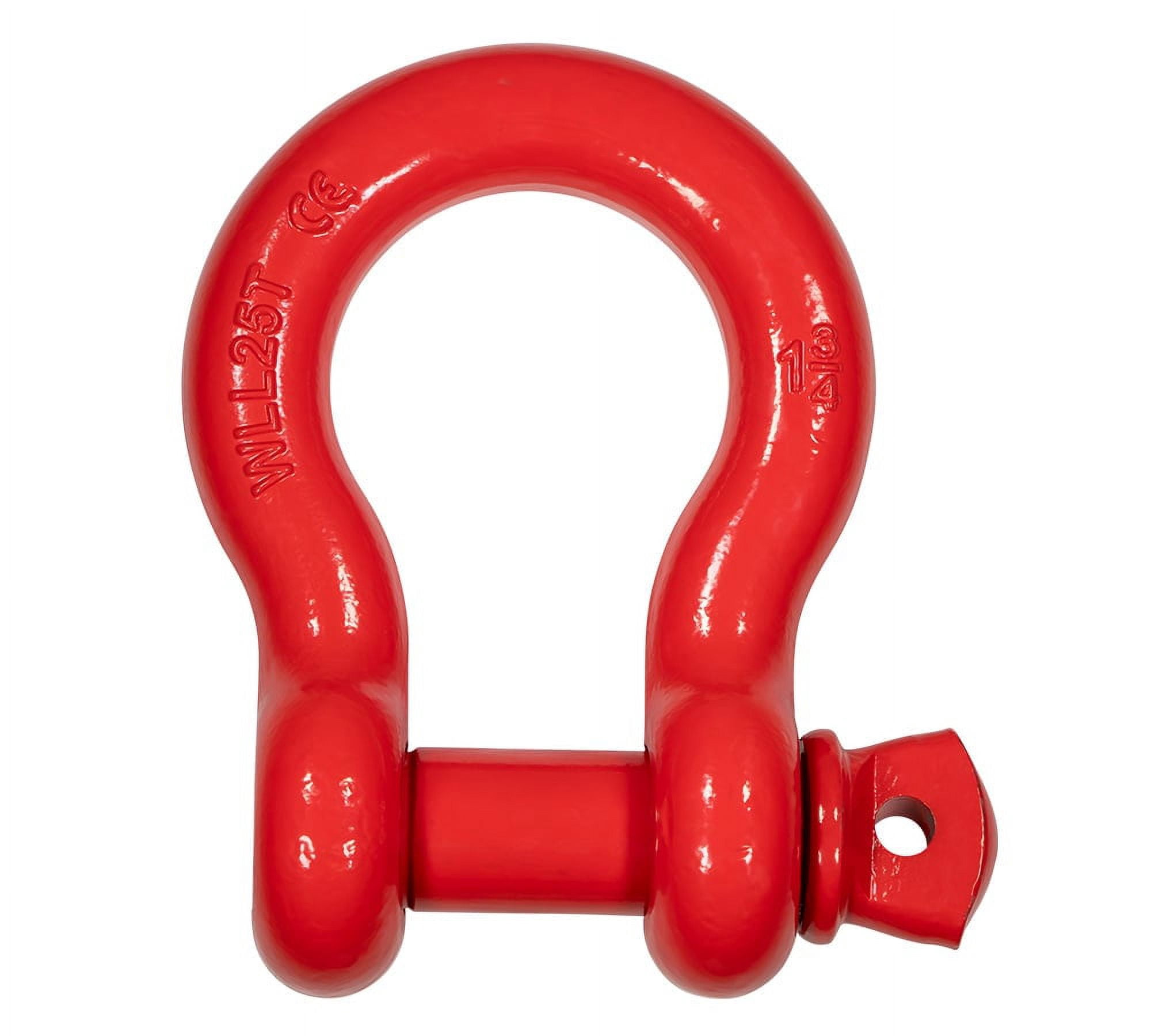 1-3/4" Anchor Shackle Forged Carbon Steel w/ Alloy Screw Pin Load Limit # 25 Tons (3,00,000 lbs) | Double Rust Protection Heavy Duty D Ring Shackle for Towing, Rigging & Vehicle Recovery