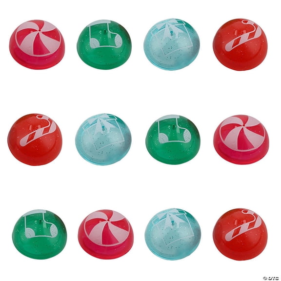 1 3/4" Bright Color Sugar Rush Holiday Essentials Vinyl Poppers 12 Pieces