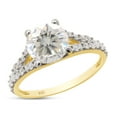 thumbnail image 1 of 1 3/4 Carat Center 7 MM Round Cut Lab Created Moissanite Diamond Split Shank Engagement Ring For Women In 14K Yellow Gold Over Sterling Silver(G-H Color,VVS1 Clarity, 1.75 Cttw)-4.5, 1 of 6