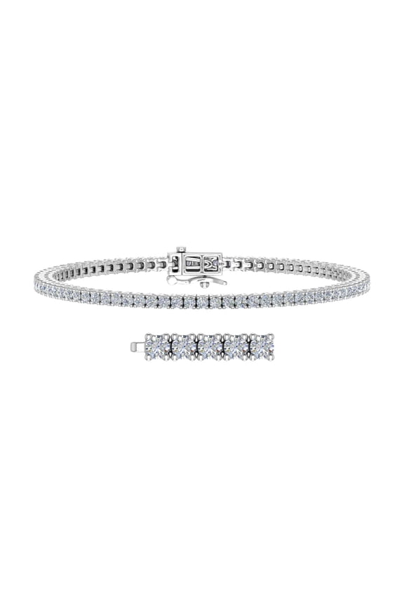 1 3/4 Carat Diamond Tennis Bracelet in 10K White Gold (6.5 Inch)