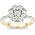 thumbnail image 1 of 1-3/4 Carat T.W. Diamond Flower-Shape Cluster 14kt Yellow Gold Engagement Ring, 1 of 5