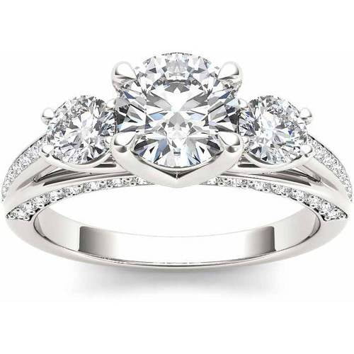 Walmart 3 stone diamond best sale ring