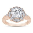 thumbnail image 1 of 1 3/4 Ct Round Cut Lab Created Moissanite Diamond Halo Engagement Wedding Ring In 14K Rose Gold Over Sterling Silver(G-H Color,VVS1 Clarity,1.75 Cttw)-5, 1 of 7
