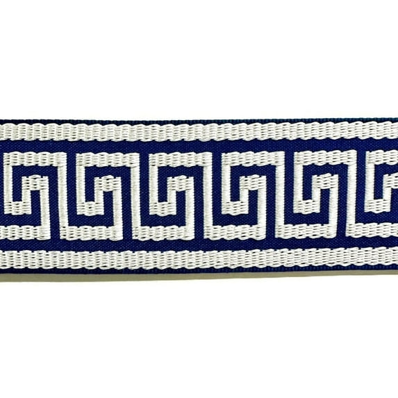 1-3/4" Greek Key Jacquard Woven Ribbon Trim - 6 Continuous Yards - Many Colors!