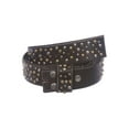 thumbnail image 1 of 1 3/4 Inch Snap On Multi-rivet Studded Beveled Edged Full Grain Leather Belt Strap, 1 of 2