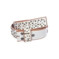thumbnail image 1 of 1 3/4 Inch Snap On Multi-rivet Studded Beveled Edged Full Grain Leather Belt Strap, 1 of 2