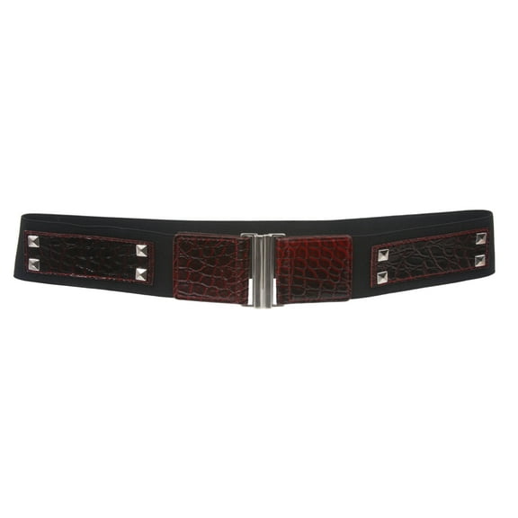 1 3/4" Ladies High Waist Studded Fashion Stretch Belt