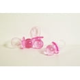 thumbnail image 1 of 1-3/4" Mini Clear Plastic Accessory Pacifiers Baby Shower Game Gender Reveal Party Decoration Favors Pink 12pcs, 1 of 1