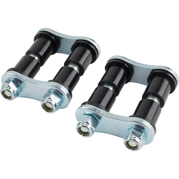 1-3/4 Nylon Spring Shackle Kit w Bushings Chrome Finish-Pair