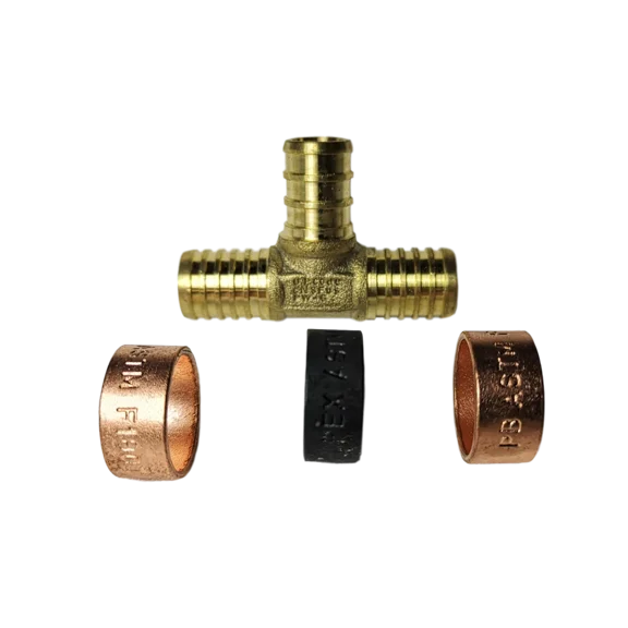 1) 3/4" Pb X 3/4" Pb X 3/4" Pex Tee, Polybutylene Pex Tee With Ring, Repair Kit