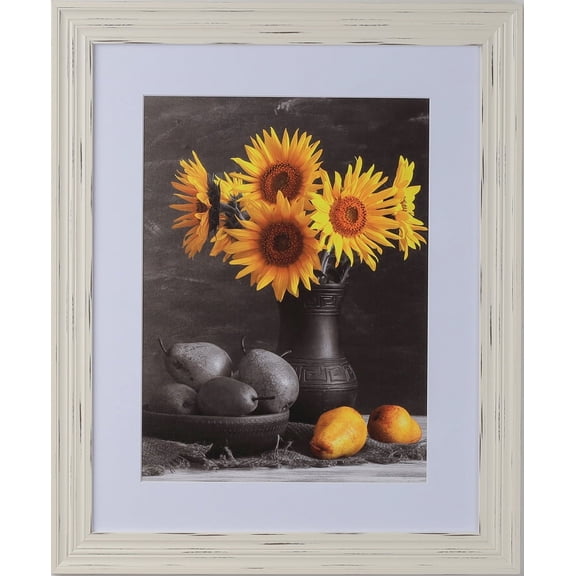 1-3/4" Polystyrene Birch Wood Modern Picture Frame - by WholesaleArtsFrames-com. 10x20 3381 Series - White Wash - Made In USA