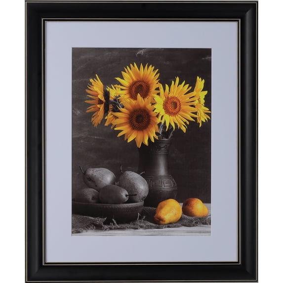1-3/4" Polystyrene Contemporary Modern Picture Frame - by WholesaleArtsFrames-com 18x18 4048 Series - Black & Gold - Made In USA