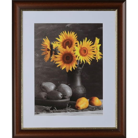 1-3/4" Polystyrene Contemporary Upscale Picture Frame - by WholesaleArtsFrames-com. 17x22 386 Series - Cherry & Gold - Made In USA