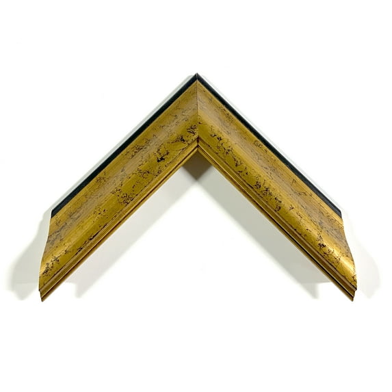 1 3/4" Readymade Wood Picture Frame (Crackled Gold) (12x18, Add Acrylic & Backing)