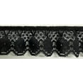 thumbnail image 1 of 1-3/4" Ruffled Gathered Lace Trimming - 12 Yards! - Color: Black, 1 of 3