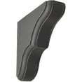 thumbnail image 1 of 1 3/4"W x 5 1/2"D x 5 1/2"H Stratford Wood Vintage Decor Bracket, Black, 1 of 6