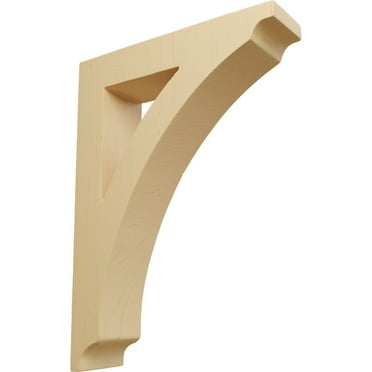 1 3/4"W x 6 1/2"D x 9"H Small Thorton Wood Bracket, Alder
