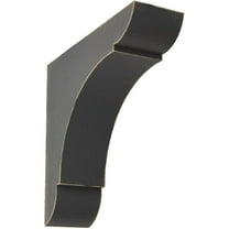 1 3/4"W x 6"D x 6"H Small Olympic Wood Vintage Decor Bracket, Black