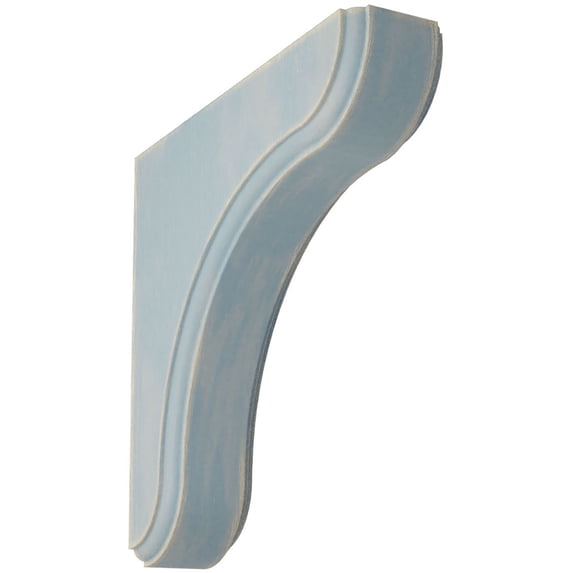 1 3/4"W x 7 1/2"D x 7 1/2"H Eaton Wood Vintage Decor Bracket, Driftwood Blue