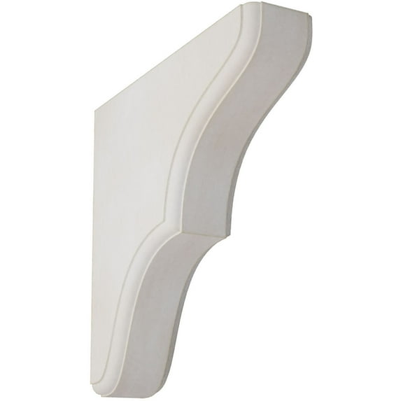1 3/4"W x 7 1/2"D x 7 1/2"H Stratford Wood Vintage Decor Bracket, Chalk Dust White