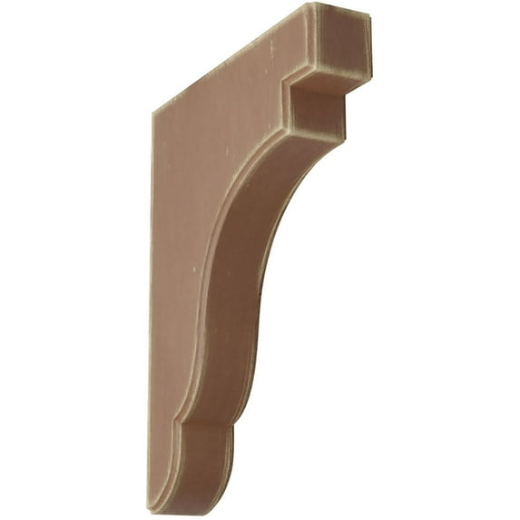 1 3/4"W x 8 1/2"D x 11"H Bedford Wood Vintage Decor Bracket, Weathered Brown
