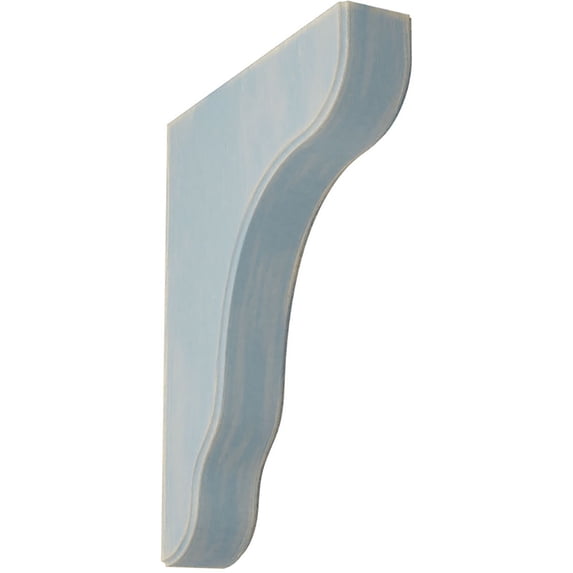 1 3/4"W x 8 1/2"D x 11"H Plymouth Wood Vintage Decor Bracket, Driftwood Blue