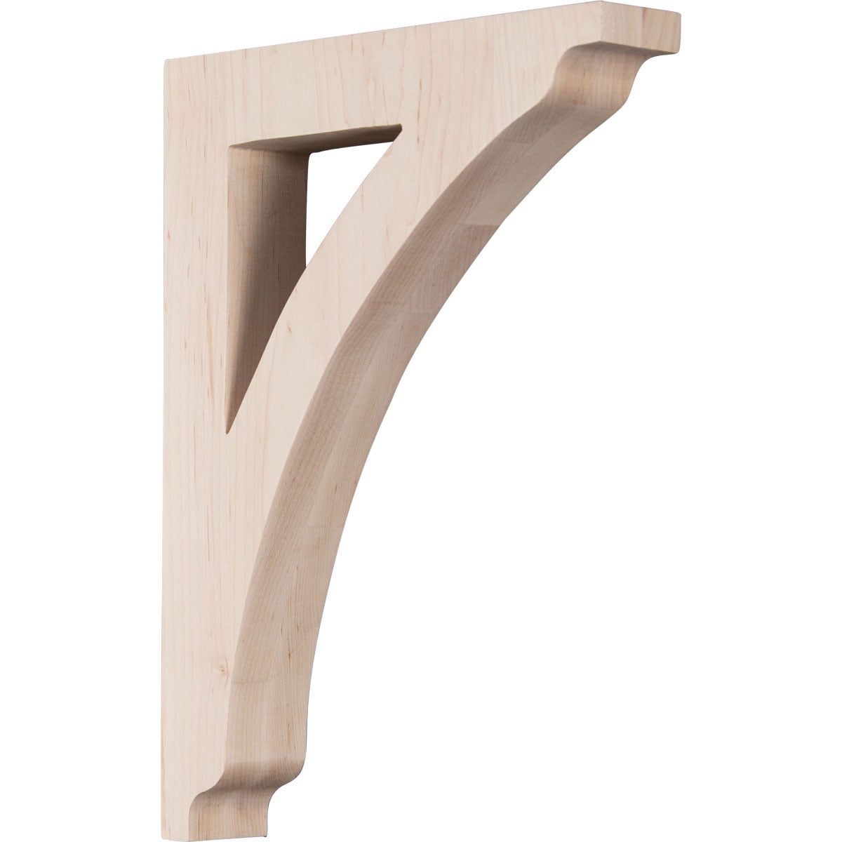 Large Rubberwood Decorative Corbel Bracket, 12" Height