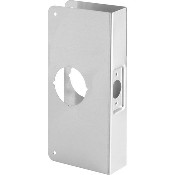 1-3/4 in. x 9 in. Thick Solid Brass Lock and Door Reinforcer, 2-1/8 in. Single Bore, 2-3/8 in. Backset