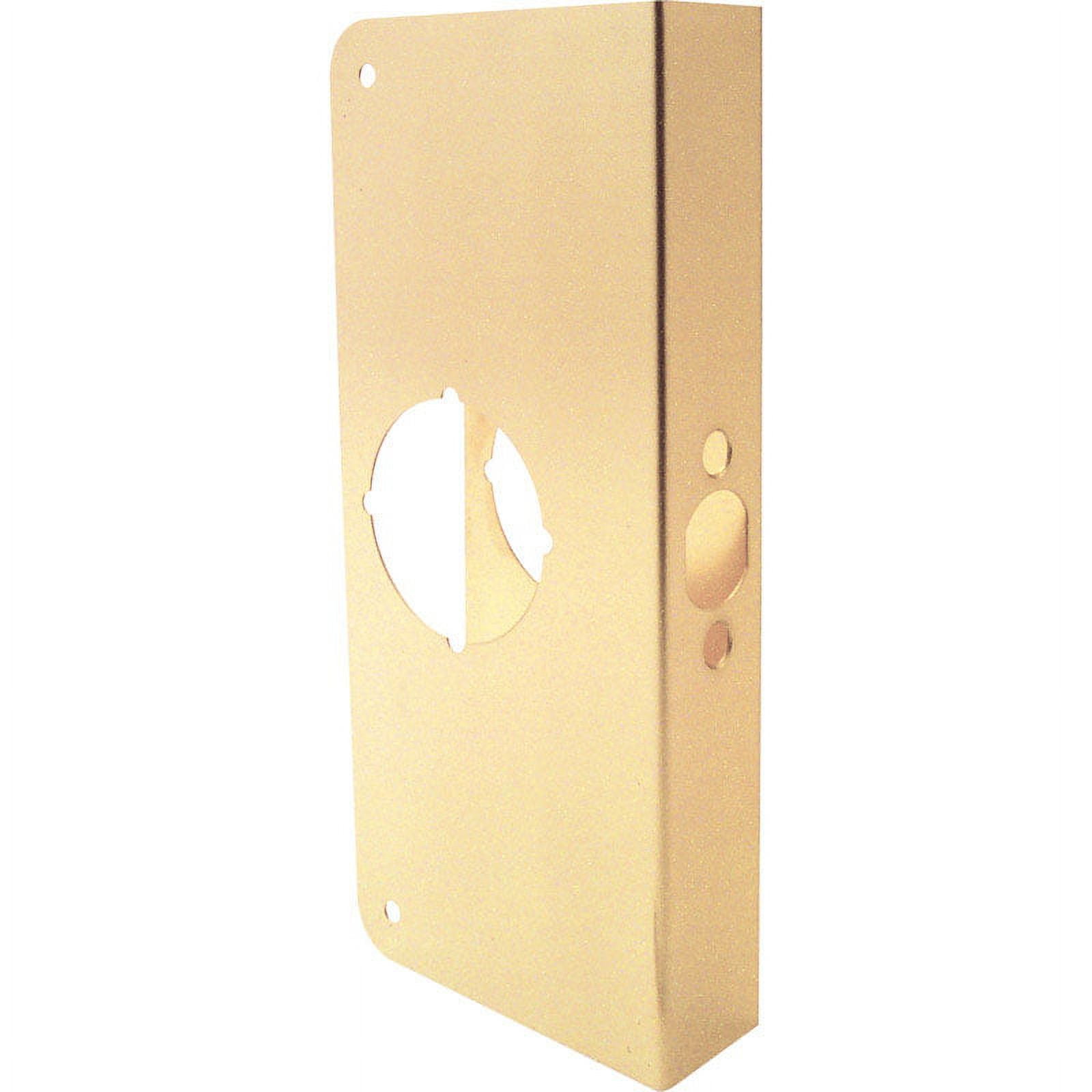 Defender Security Door Reinforcer, Fits 1-3/4 in. Thick Doors, 2-3/4 in. Backset 2-1/8 in. Bore, Brass, Non-Recessed Defender Security Door Reinforcer, Fits 1-3/4 in. Thick Doors, 2-3/4 in. Backset 2-1/8 in. Bore, Brass, Non-Recessed